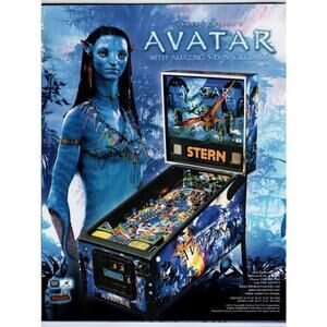 Avatar Pinball Machine FLYER Original 8.5" x 11" Sci-Fi Fantasy Artwork 2010